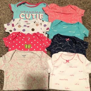 Girls onesies 0-3 months